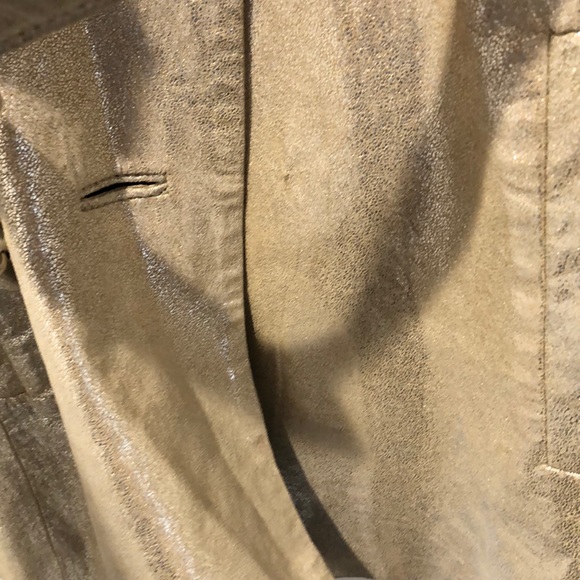 Bebe M gold metallic leather jacket. - Picture 8 of 8